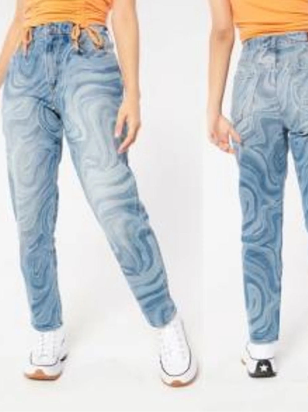 Hollister Curvy High-Rise Mom Jeans Vintage Stretch Swirl-Wash Women’s Sz 28x27
